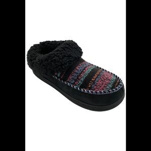 MUK LUKS Women's Minerva Slipper Clogs Black/Multi - Medium